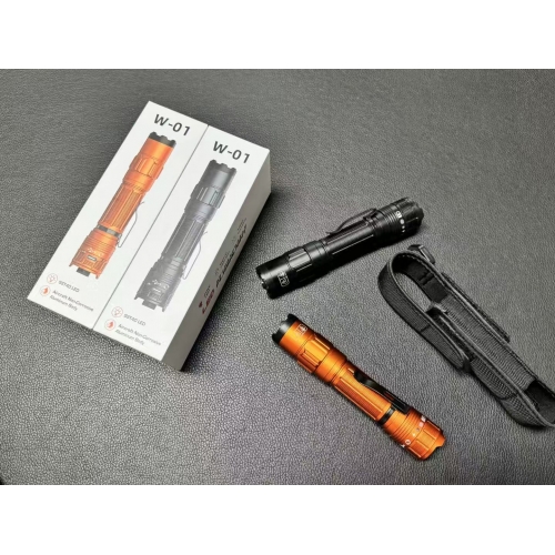 黑鹰新品W-01电击棍电棒战术强光电击手电筒高压威力大亮度高户外防身小巧便携typc充电口快充